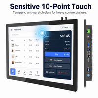 Moniteur PC tout-en-un à écran tactile de 13,3 pouces, terminal de vente au détail POS, étanche IP65, montage mural, multipoint