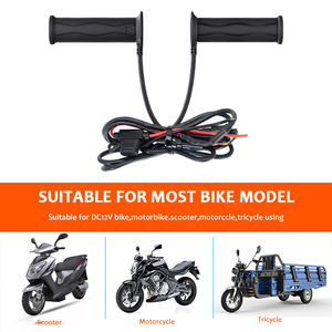 Poignées chauffantes électriques (22 25mm) Longueur 120mm Chauffage à <span class=keywords><strong>poignée</strong></span> chaude pour moto <span class=keywords><strong>scooter</strong></span> - Product Image 5