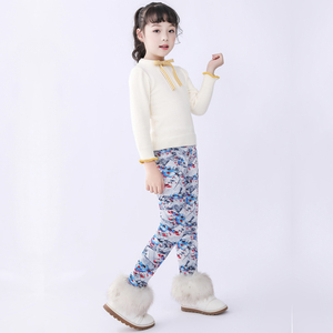 Custom Girls Leggings Toddler & Kids Thick Warm Pants Children Winter Autumn Printed Flower Leggings for Girls - Product Image 3