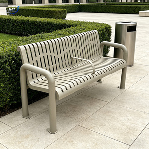 Banco Comercial Moderno de Acero Inoxidable para Exteriores con Diseño Duradero para Parques, Centros Comerciales y Escuelas - Capacidad para 4 Personas - Product Image 6