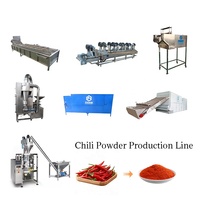 Machine de fabrication de poudre de paprika fabriquée en Chine, ligne de traitement de la poudre de paprika, machine automatique pour piments secs