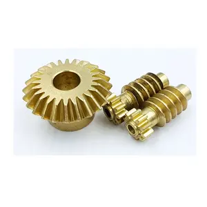 CNC Turning Custom Metal Gear Brass Small Worm Gear Bevel Gear