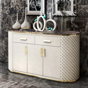 <span class=keywords><strong>Tavolo</strong></span> da consolle lungo e sottile con radice di teel barocca, decorato in oro, decorato in marmo MEIJIA - Product Image 3