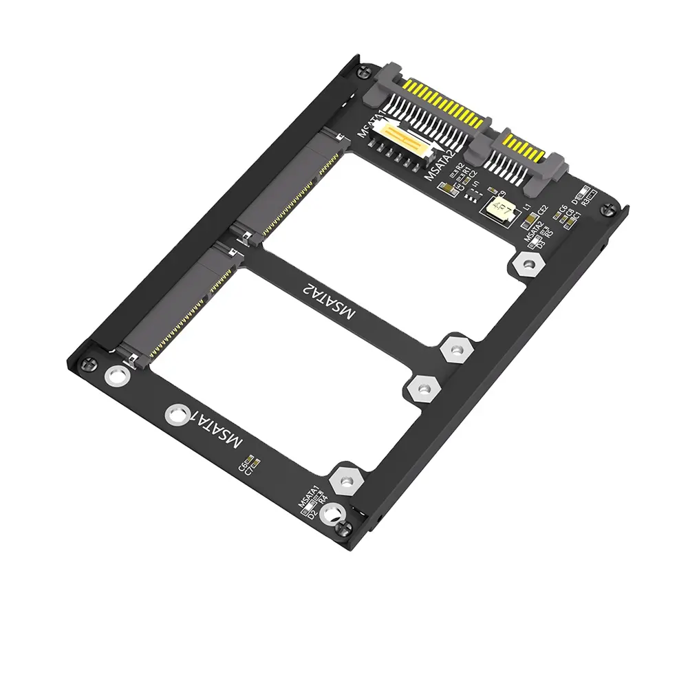 Dual Msata SSD to 2.5" SATA III with Frame Bracket - Retain mSATA SSD as 7mm 2.5" SATA Drive
