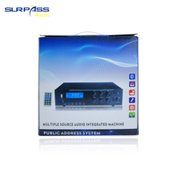 SP-MA80 Mini 60W Mikser Amplifikatörü, USB FM,70V 100V 4 16Ohms PA Amplifikatörü,1Mikrofon 1AUX MP3 Çalar, Uzaktan Kumandalı