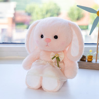 En gros, Peluches en coton PP, modèles Lapin et Chat, avec jupe florale amovible, coussin de câlin douillet, décoration d'intérieur, cadeau pour machine à griffes