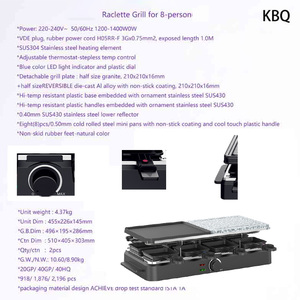Gril Électrique Portable Commercial et Domestique pour Steaks et Poulets, Plaque de Cuisson Verticale Sans Fumée, Machine à <span class=keywords><strong>Raclette</strong></span> Intérieure - Product Image 5