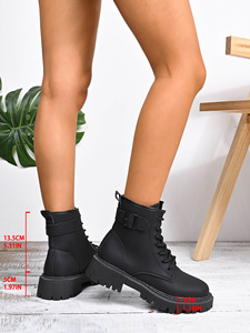 <span class=keywords><strong>Botas</strong></span> de Plataforma Estilo Británico, Otoño, Nuevas, con Cordones Delanteros, Talla Grande, <span class=keywords><strong>Botas</strong></span> Cortas Retro <span class=keywords><strong>para</strong></span> <span class=keywords><strong>Mujer</strong></span> - Product Image 6