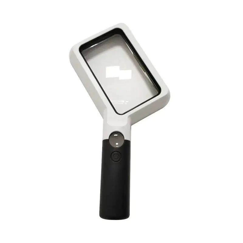 BIJIA nouvelle lampe COB portable pour les personnes âgées lisant des journaux avec poignée Oblique haute définition acrylique 2x loupe 10863-21