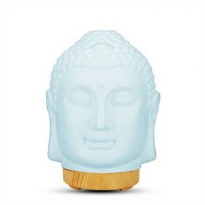Creative <b>Ceramic</b> Buddha Head Aroma <b>Diffuser</b> 100Ml Led Light Usb Powered Home Desktop Humidifier - Product Image 4