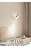 Lampe de lecture de chevet d'hôtel rotative à Angle réglable Design cylindrique créatif LED décorative dissimulée installée ouvertement