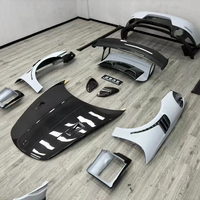 Kit carrosserie pour nouvelle Porsche 911/991 Turbo : pare-chocs avant, jupes latérales, garde-boue, diffuseur arrière et capot, style semi-carbone