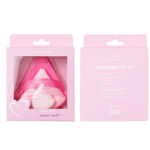 Mini Make-Up Spons Gezicht Schoonheid Cosmetisch Papier Doos Puff Eivormige Doos <span class=keywords><strong>3</strong></span> Pc Set Van Roze Spons Verpakkingsdozen - Product Image 5