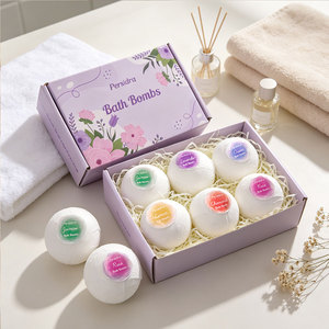 En stock, bombes de bain naturelles faites à la main, aromathérapie, hydratantes, écologiques, coffret cadeau, bain moussant amusant, cadeau de Noël parfait - Product Image 5