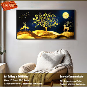 لوحات فنية جدارية من UNIART بطباعة على قماش المناظر الطبيعية ، لوحات جدارية ذهبية ، لوحات زجاجية ، لوحات قماشية ديكورية منزلية - Product Image 5