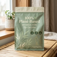 Litière pour chat en tofu de bonne qualité, longue durée de vie, très vendue, avec sac design