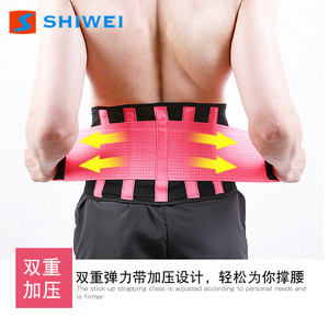 Shiwei Breathable Lumbar Support Belt Mesh Back Waist Protection Exercise Fitness Universal Size <b>Wrap</b> Around - Product Image 2