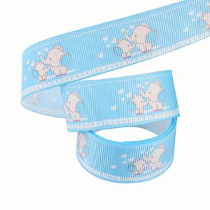 Ruban gros-grain bleu de haute qualité, motif bébé garçon, 2,2 cm x 10 yards, idéal pour les fêtes prénatales, les loisirs créatifs et les accessoires photo - Product Image 6