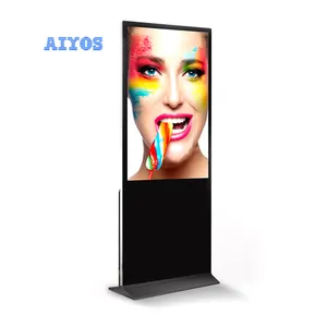 49 Inch Floor Stand Android Touch Screen Kiosk Digital Totem Display Advertising Players Ultra Thin Lcd Digital Signage Indoor