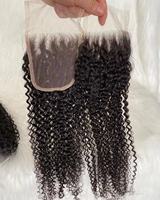 3 faisceaux avec fermeture Vague profonde Cheveux Brésiliens Avec Droite Cheveux Brésiliens Dentelle Frontale Fermeture DHL Livraison Gratuite