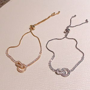 Fashion Charm <b>Bracelet</b> Gold And White Micro Insert <b>Copper</b> Alloy Party Jewelry Summer 2025 Yiwu Origin D 54 - Product Image 5