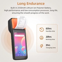 Machine de point de vente portable de 5 pouces terminal de point de vente android mini machine de carte de point de vente avec lecteur nfc imprimante de billets