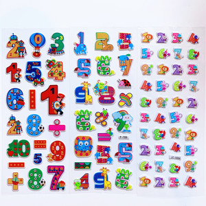 Benutzer definierte Kinder Lernspiel zeug Cartoon Englisch <span class=keywords><strong>Alphabet</strong></span> Buchstaben Nummer Aufkleber - Product Image 4