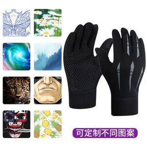 Winter Cycling <b>Gloves</b> Fleece Lined Windproof Full Finger <b>Touchscreen</b> Outdoor Cold Proof Wear Resistant Ski <b>Gloves</b> Unisex Adult - Product Image 3