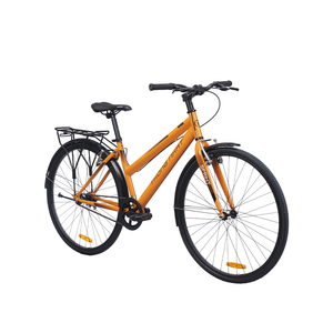 จักรยานเสือหมอบสำหรับผู้ใหญ่จักรยานเสือหมอบโครงเหล็กทนทานพร้อมตะกร้าด้านหน้าสำหรับขี่ในเมือง - Product Image 1