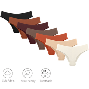 تصنيع خيارات متعددة الألوان سراويل داخلية نسائية مريحة سلس الملابس الداخلية الحريرية المستعبدين سراويل داخلية قطعة واحدة Traceless - Product Image 5