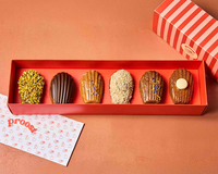 Boîtes à biscuits en papier enduit de qualité alimentaire personnalisées pour la boulangerie, desserts, emballage de madeleines