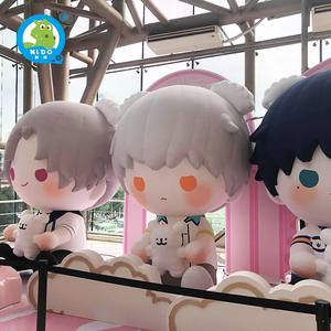 Properti balon tiup karakter kartun kustom maskot IP perusahaan dengan Logo untuk acara promosi iklan komersial - Product Image 4