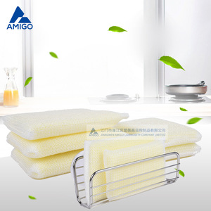 Amigo Thickened Dishwashing Sponge Double Sided Scouring Pad Rectangle Yellow <b>Kitchen</b> Cleaning <b>Cloth</b> - Product Image 3