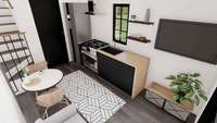 Villa moderne de luxe préfabriquée modulaire extensible à deux étages avec 2 chambres à coucher, à faible coût