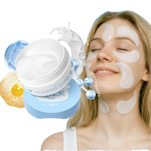 LAIKOU 50 pz Maschera Contorno Occhi in Tessuto Effetto Luminosità al Latte, Texture Morbida in Gelatina, con Niacinamide, Acido Ialuronico e Collagene Idrolizzato, Patch Occhi per Tutti i Tipi di Pelle - Product Image 1