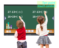 Moniteur à écran tactile de 86 pouces Écran LCD pour salle de classe et conférence double système d'exploitation Écran intelligent Tableau blanc interactif