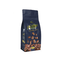 Individuell bedruckter Standbeutel mit flachem Boden wiederverschließbare Lebensmittelverpackung Kaffee-Lebensmittelbeutel aus Kraftpapier