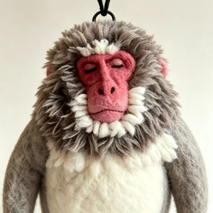Pendentif en feutre singe abstrait et amusant, créatif, moche et mignon, en coton PP, pour sac, porte-clés décoratif, à suspendre, avec motif explosion, pour la vie quotidienne - Product Image 3