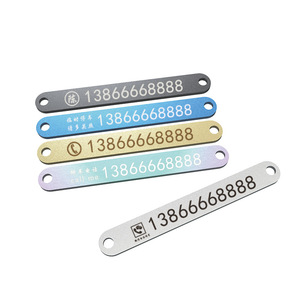 Carta di personalità creativa all'ingrosso targa mobile UV stampata in alluminio targhetta in <span class=keywords><strong>ottone</strong></span> in metallo che chiama la targa del telefono - Product Image 4