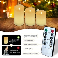 Ensemble de bougies LED rechargeables par USB avec plaque de charge, télécommande, lumière de bougie décorative, veilleuses dans une ambiance de Noël