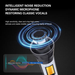 Microfono Wireless UHF Intelligente TNH UM-SKM205, Microfono Dinamico Professionale Portatile per Karaoke e Performance all'Aperto - Product Image 6