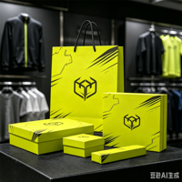 Sacs en papier kraft personnalisés avec logo, usine source, sacs en papier pour emballage de vêtements, sacs de courses, couleurs fluorescentes classiques de luxe