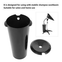 Bouteille d'eau de coiffure en plastique noir de seau de lavabo pour baignoire à shampoing portable tenir 10 litres d'eau pour un usage domestique en salon