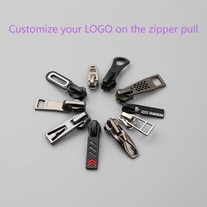 Chất Lượng Cao Túi Ba Lô #3 #5 #8 Kẽm Hợp Kim Zip Thanh Trượt Đầu Kim Loại Tùy Chỉnh Dây Kéo Puller Màu Đen Trang Trí Dây Kéo Nhà Cung Cấp - Product Image 2