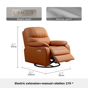 Loveliving Groothandel China Verkoper Verstelbare Luxe Smart Sofa Stoel Lederen Fauteuil Schommelt Elektrische Schommel Fauteuil - Product Image 6