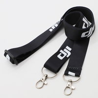 Cordones de doble gancho de baja cantidad mínima (MOQ) con transferencia térmica, cordones cruzados para control remoto, correa ajustable para el cuello con logotipo personalizado