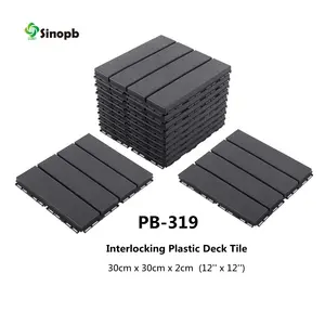 Cheap DIY Plastic Interlock Garage Floor Tile Interlock Floor Covering For Balcony Terrace Backyard Interlock Base Tile