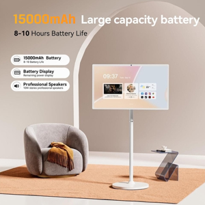 Téléviseur intelligent rotatif de 32 pouces, machine de diffusion <span class=keywords><strong>en</strong></span> direct, Android 13, écran tactile avec roulettes de défilement amovibles - Product Image 3