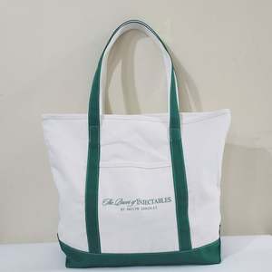Sac fourre-tout en toile de coton bio recyclé et réutilisable, avec poignées en corde, imprimé avec logo personnalisé, taille OEM, respectueux de l'environnement - Product Image 3