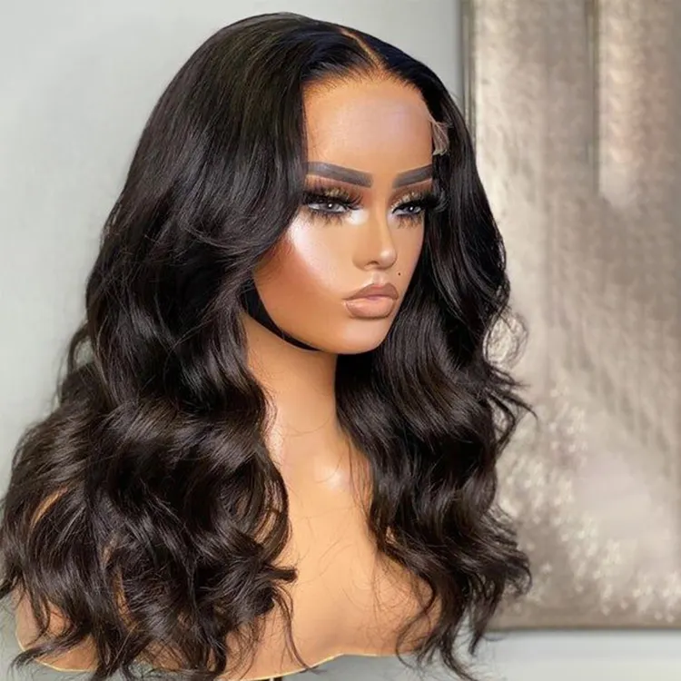 40 Inch 250 Density Cuticle Aligned Origin Bresilienne Human Hair Wigs Lace Front Bodywave Wig Human Hair